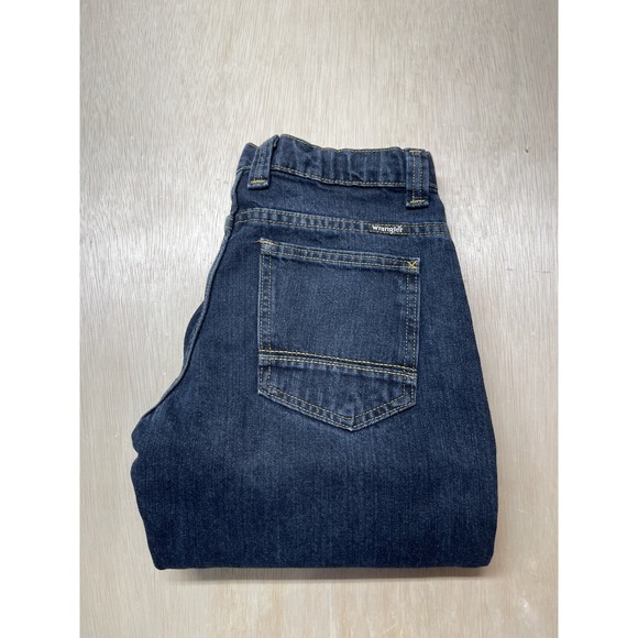 Wrangler Boys Jeans Size 12 Husky Straight Leg Adjustable Waist Approx 28x25.5 - Picture 1 of 7